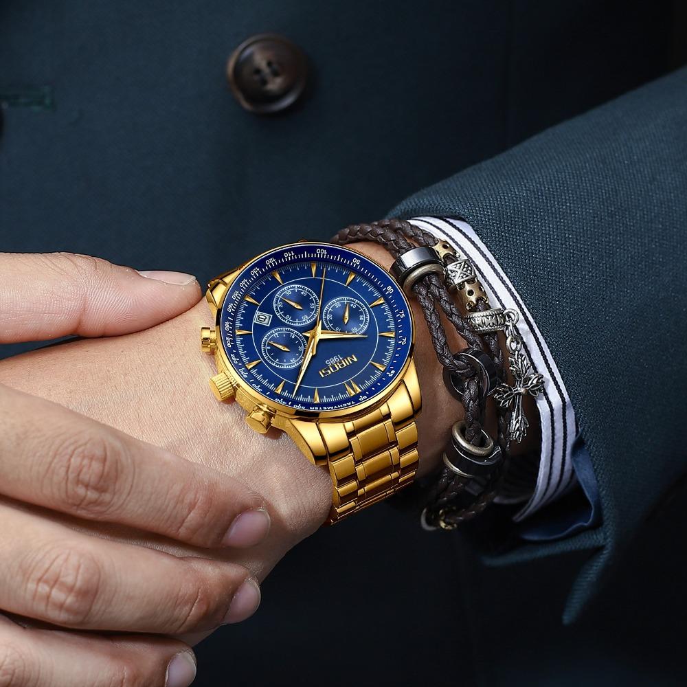 Watch Sun Pattern Waterproof Watch Men Fashion Business Men'S Quartz Watch