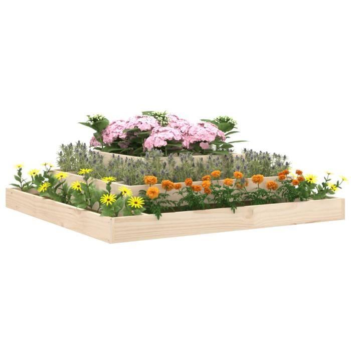 VidaXL Jardinière 110x110x27 cm Bois massif de pin 823871