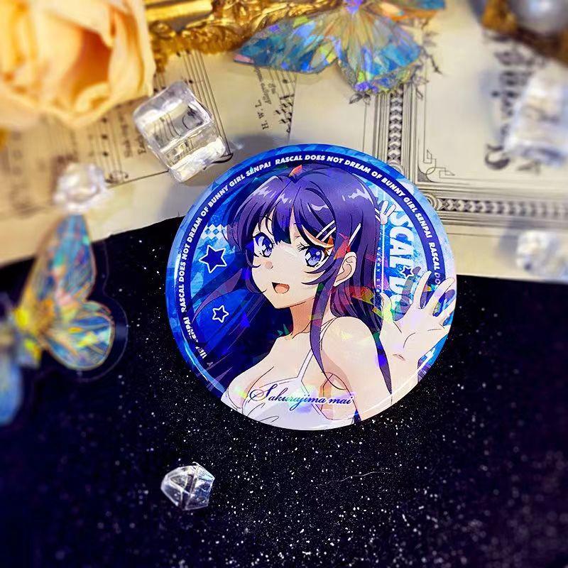 Брошь Rascal Does Not Dream of Bunny Girl Senpai, аниме-брошь, украшение коллекции.