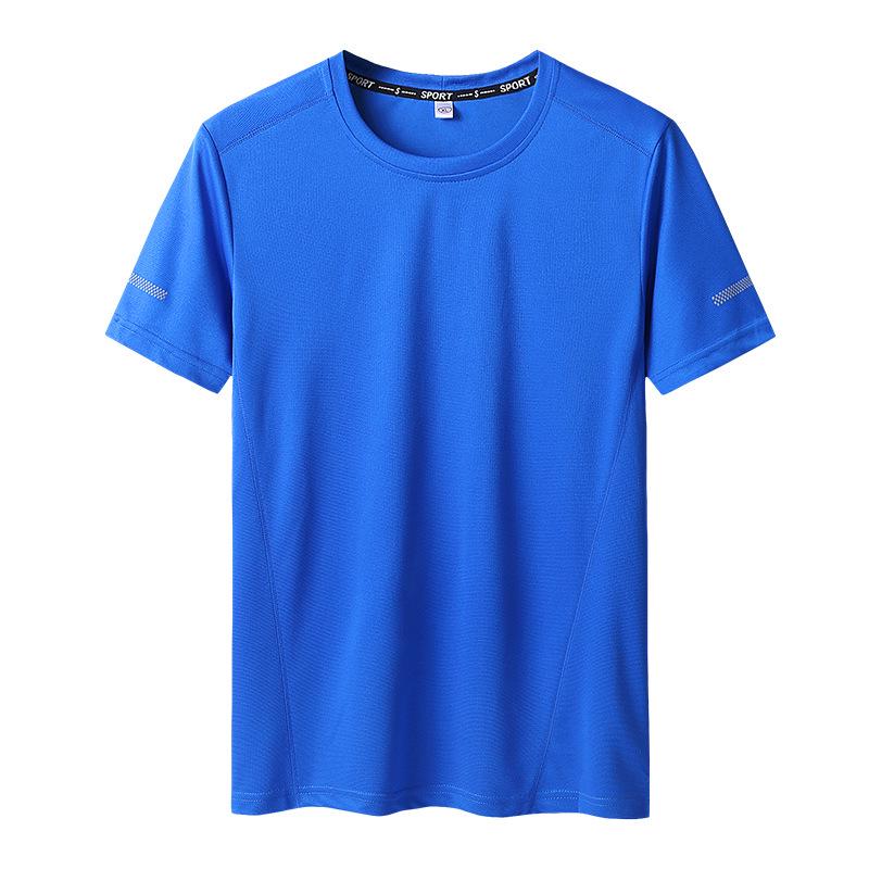 Quick-Dry Men's Plus Size Round Neck Short Sleeve T-Shirt (L-9XL) - Thin Summer Top, Fits Up To 300 Jin