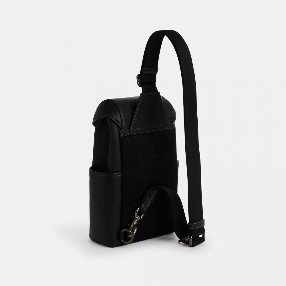 Coach Racer Pack Gunmetal Black