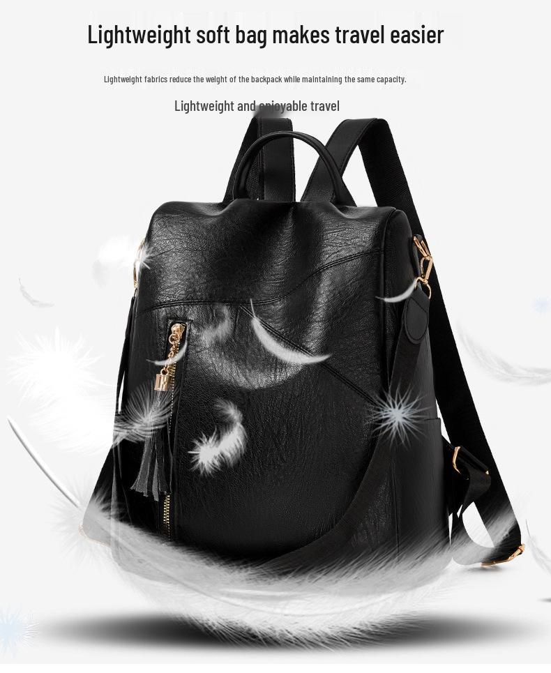 2025 Women's Simple Patchwork Anti-theft Outdoor Travel & Multifunctional Student Backpack