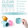 Color Kids 1PCS Silicone Baby Feeding Cup Single Handle Portable Water Bottle Pure Color BPA Free Baby Tableware Shower Gift