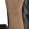 Geniales botines CHANEL de cuero negro para mujer 38.5 G31795 Usados
