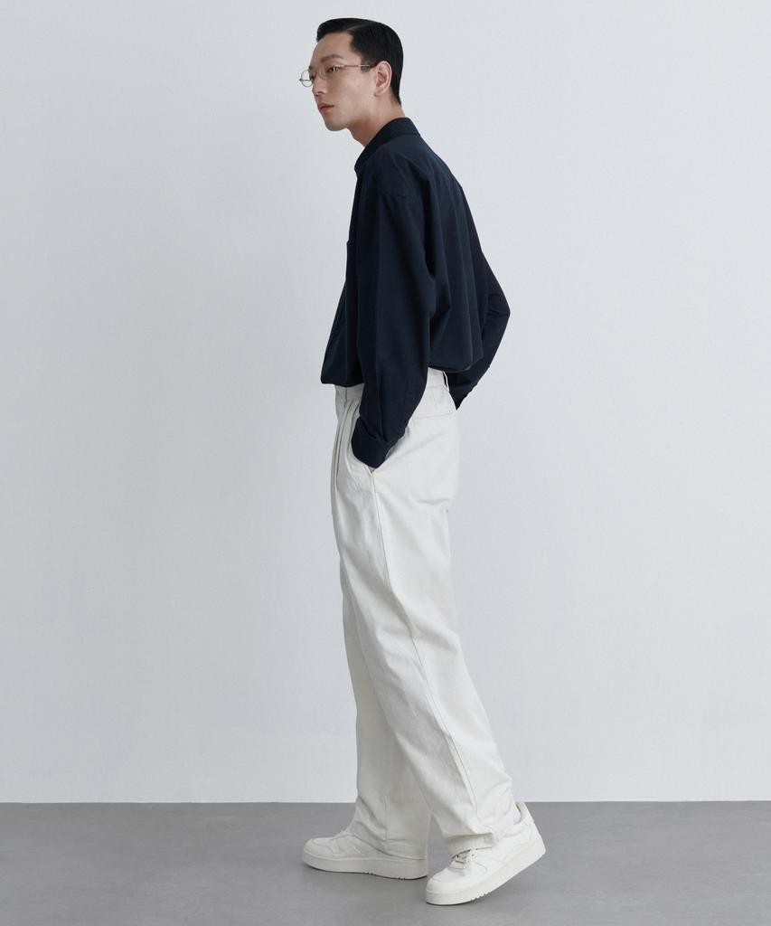 Musinsa Standard Three-Puck Semi-Balloon Chino Pants [Cream]