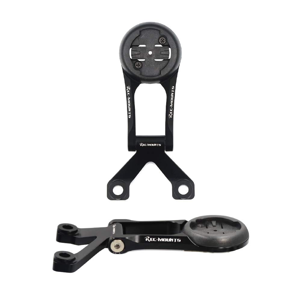 Black Cycle Computer Mount for Cannondale Stem Type Combo Mount with 10 and GoPro [REC Mount] [HollowGram KNØT/SAVE], [Compatible Brands], Garmin,