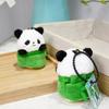 Cute bamboo tube panda plush change bag national treasure flower blind box earphone bag mini keychain schoolbag pendant female