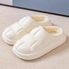 Waterproof cotton slippers for women to wear outside in winter, non-slip petals for indoor home use, warm home, and velvet slippers for men.