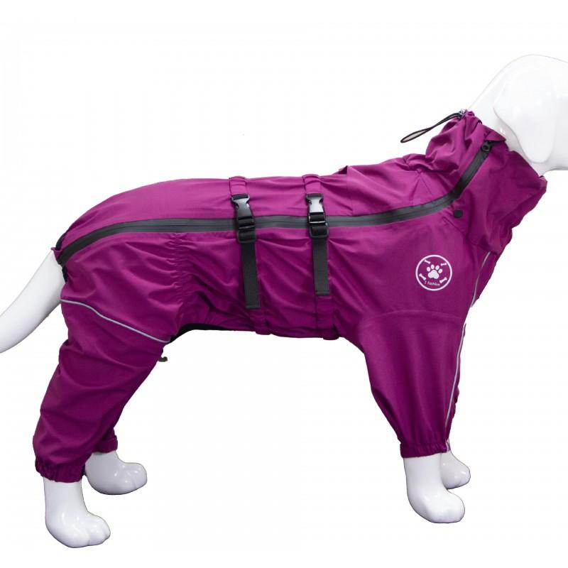 Waterproof Dog Raincoat With Hood Large Breeds Golden Retriever Samoyed Alaskan Malamute Four-Legged Outdoor Pet Coat