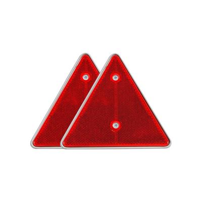 6 Inch Triangle Safety Reflectors Red Trailer Reflector Warning Reflectors Screw Fixing Suitable for Truck Trailer Tractor Universal -2PACK