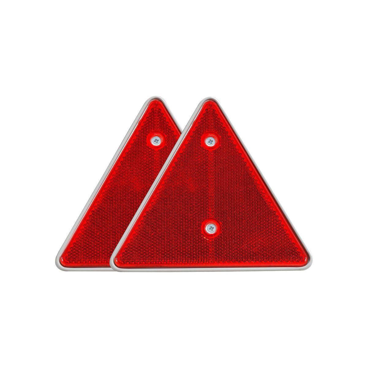 

6 Inch Triangle Safety Reflectors Red Trailer Reflector Warning Reflectors Screw Fixing Suitable for Truck Trailer Tractor Universal -2PACK червоний