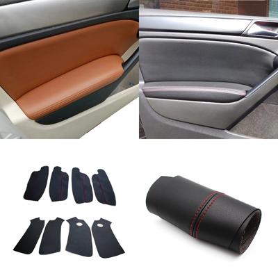 4ks/sada Dvere auta Panel lakťovej opierky Kožený ochranný kryt z mikrovlákna Obloženie interiéru pre VW Golf 6 2010 2011 2012