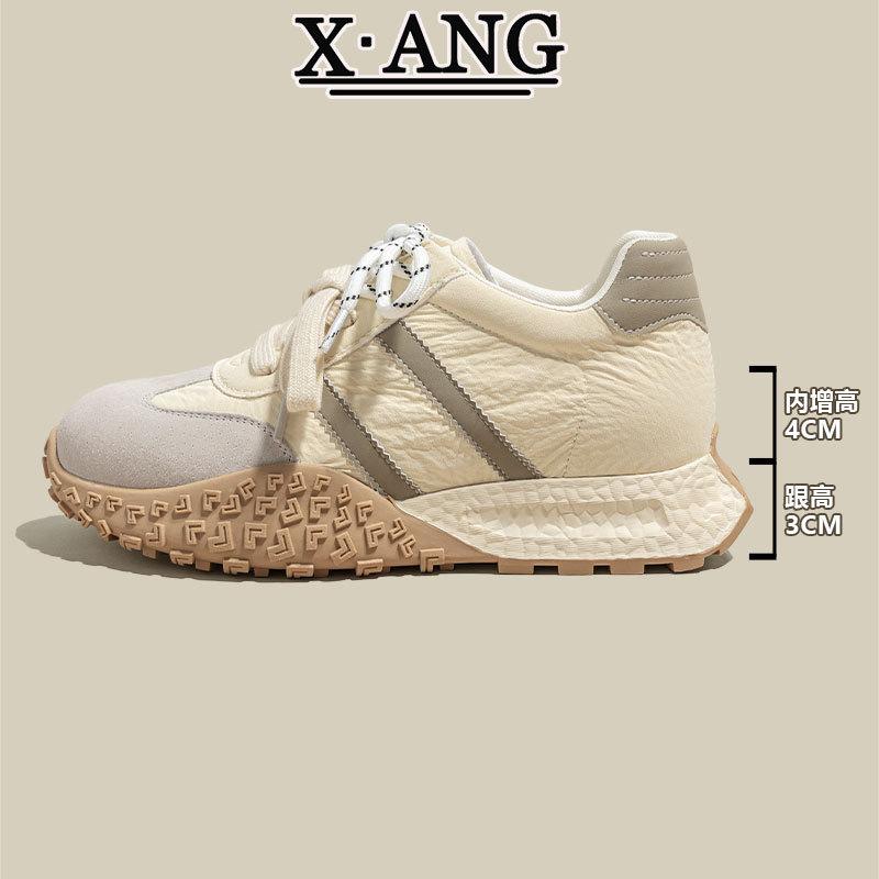 

Внутреннее увеличение высоты 7 см кожаные немецкие тренировочные туфли женские туфли универсальные туфли Форреста Гампа весна-лето 2025 новая повседневная спортивная обувь 39