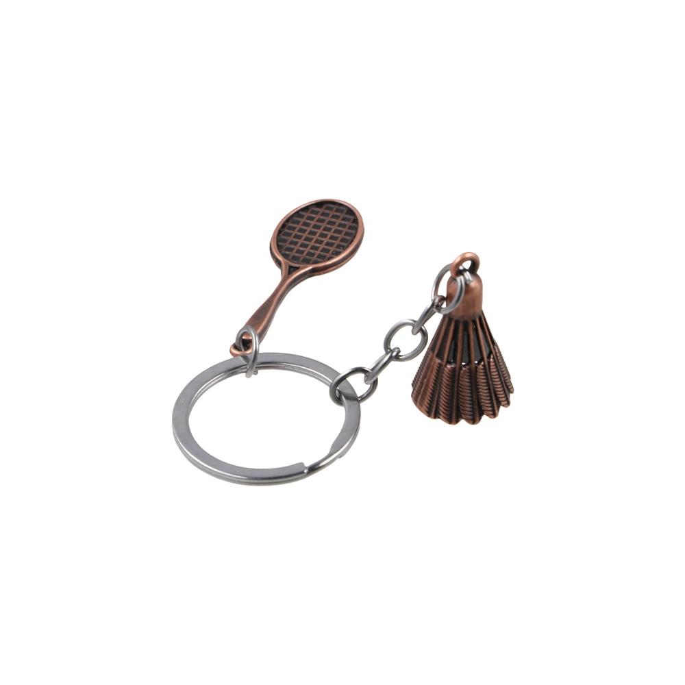 Silver/Golden Badminton Racket Keyring Accessories Mini Badminton Racket Pendant  Gift