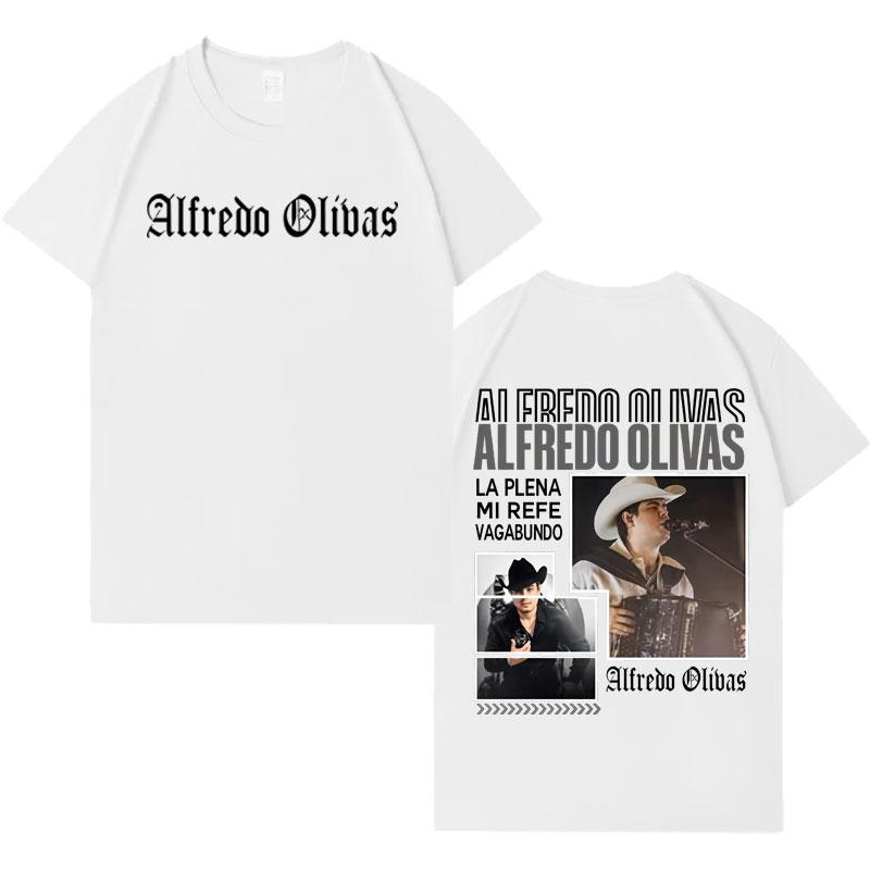 Rapper Alfredo Olivas Harajuku Tshrit Mens Womens Aesthetic Y2K Casual Tshrits Loose Crewneck Short Sleeve Gothic Clothes Unisex