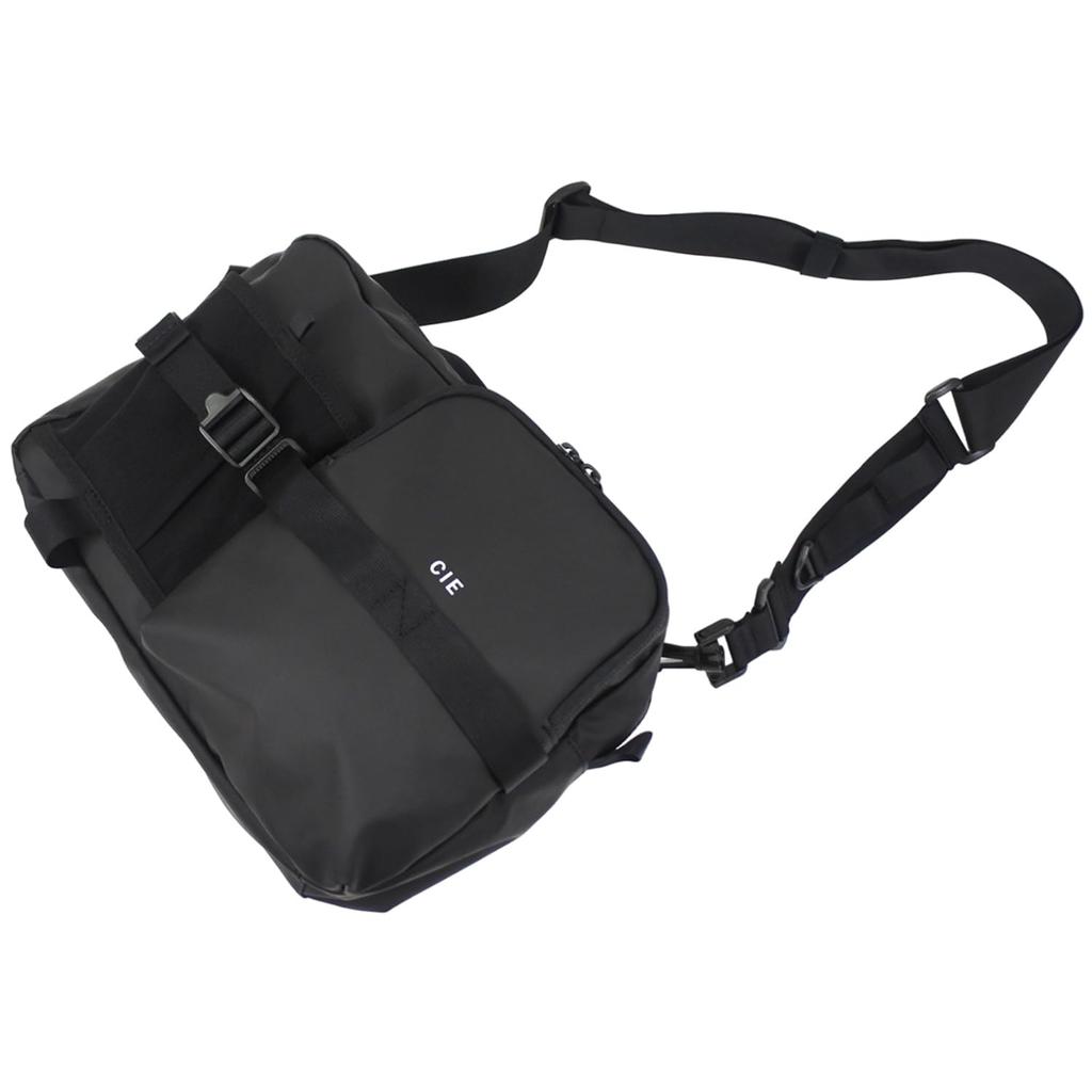 CIE BOTTLE SHOULDER BAG Tablet Made in and GRID-3 (L) BLACK, Storage, Lightweight, Waterproof, Japan, Cordura, Men's Women's