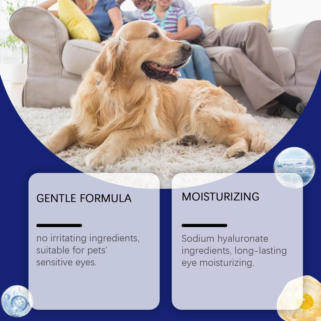 Pet Eye Drops, Cat And Dog Tear Stain Cleaning Drops, Reduce Secretion Blockage And Discomfort,30ml