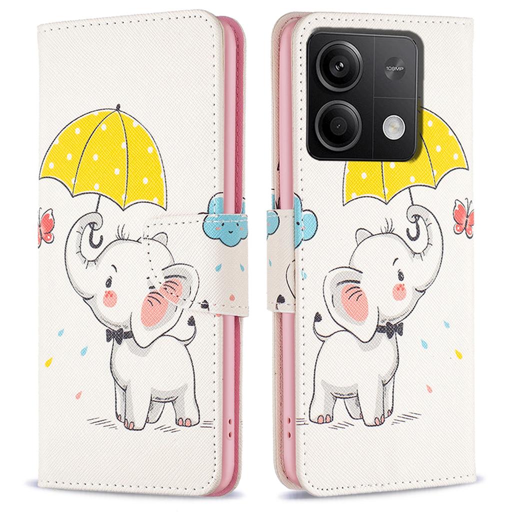 Dla Xiaomi Redmi Note 13 5G Etui na telefon Wzór Nadruk Portfel Skórzany Pokrowiec
