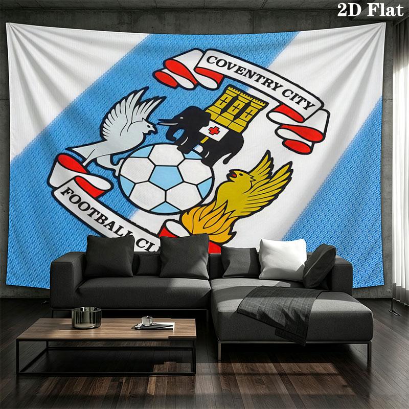 Coventry City FC Wall tapestry, aesthetic printed fabric blanket, suitable for bedroom, living room, and home decor.