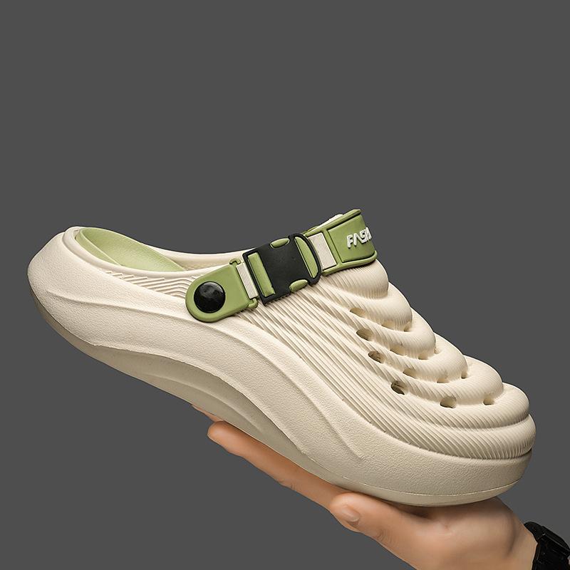 Garden shoes men's hole shoes summer wear bag head slippers driving dual purpose casual beach sandals men