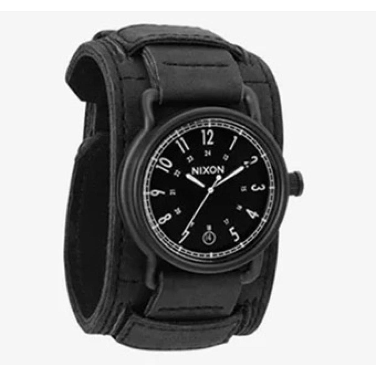 Used Nixon Ax Howen Leather Bangle Watch Men s Watch Black