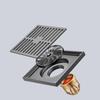 12x12cm 15x15cm brass odor proof square floor drain bathroom toilet large displacement floor drain bathroom hardware accessories