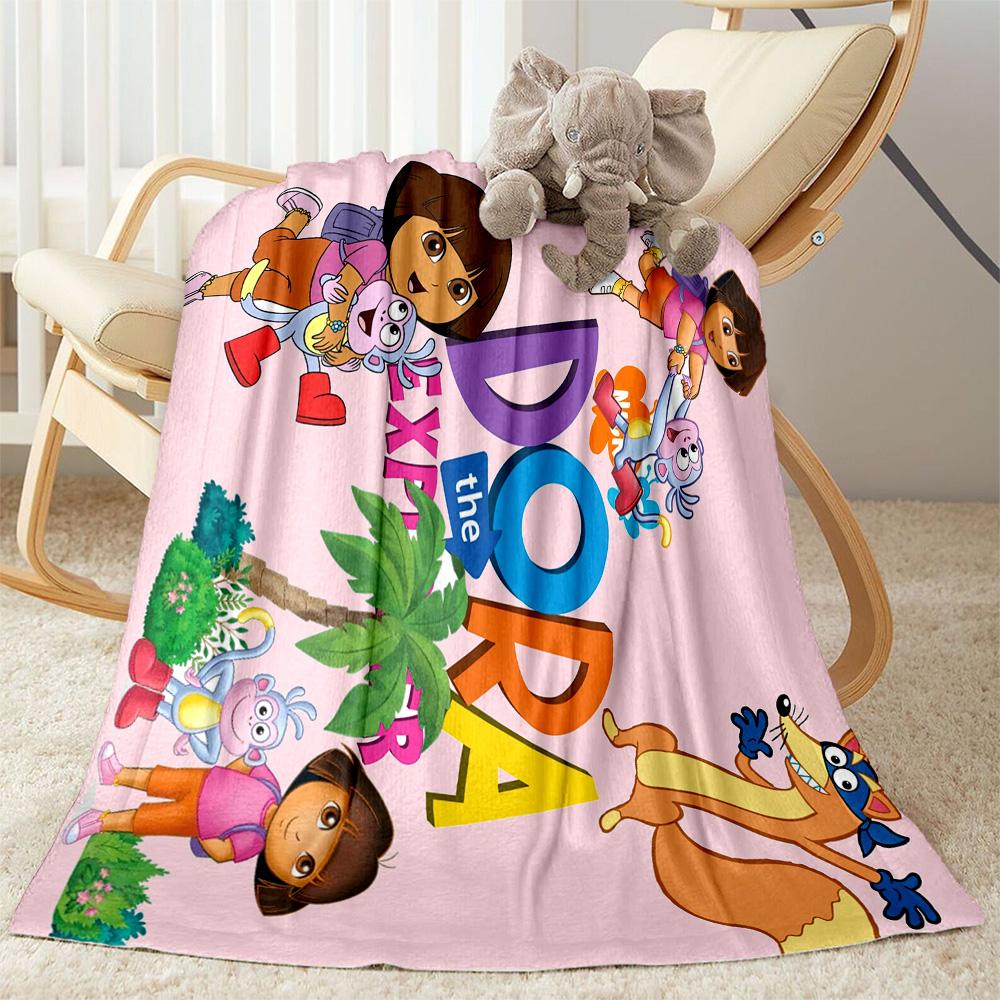 Dora Explorer Blanket Soft Warm Cozy Great for Livingroom Bedding Couch Four Seasons Universal Modern Unique Gift for Family and Friends Camping