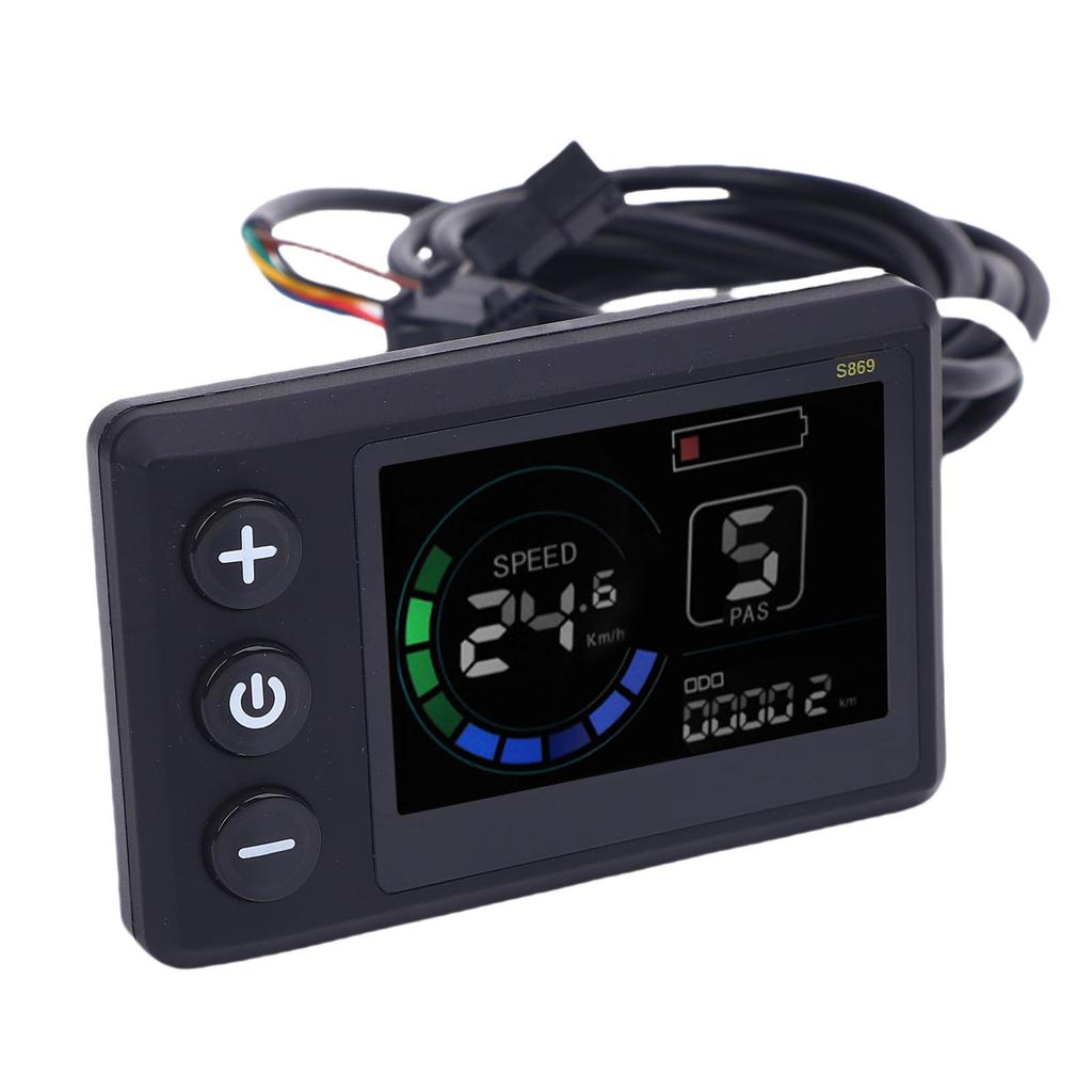 Electric LCD Display Meter S869 DC 24V 36V 48V LCD Display Screen Control Panel with SM Plug for Electric Bike Scooter