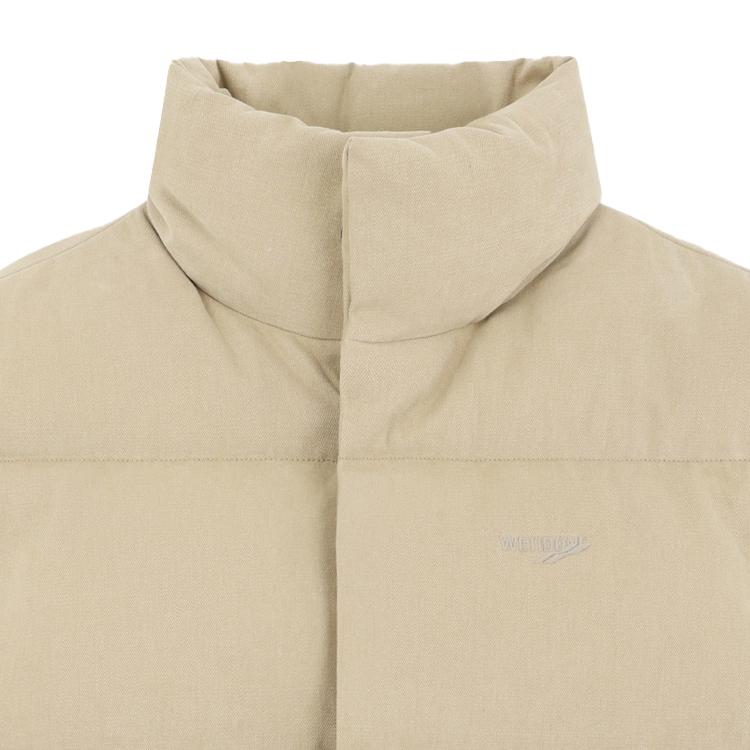 WE11DONE FW23 Logo Loose Down Vest Unisex Vests Beige WD-PV3-23-030-U-BG