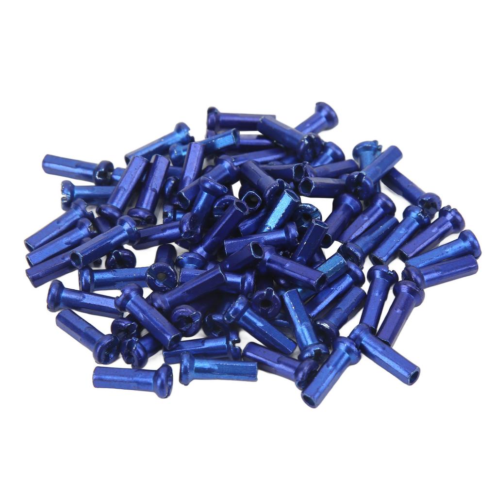 80pcs   Spoke Hats Iron 14mm Mountain Road Cycling Spoke Nipples for 14G Spoke Wire