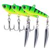 3pcs Artificial Fishing Lures Sequins Rotating Aluminum Hard Bait for Fishing Long ShotBlack Green