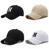 H Letter Embroidery Baseball Cap Outdoors Breathable Sun Protection Peaked Hat