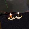 Niche Design Smiley Face Earrings Personalized Tide Diamond Earrings Simple Temperament Integrated Earrings