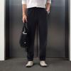 Li-Ning Simple Comfortable Casual Versatile Solid Color Straight Leg Mid Rise Sports Pants Men Pants Black AYKV937-1
