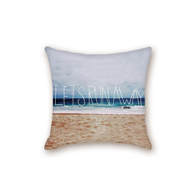 New Modern Simple Ocean Series Sofa Cushion Pillow Case Bedside Bedroom Backrest Pillow