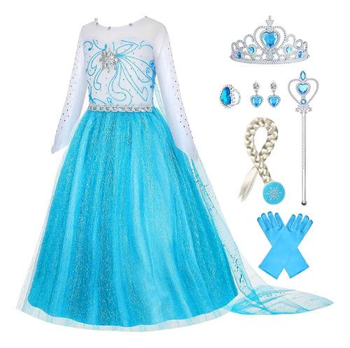 Elsa Princess Dress For Girls - Anna Princess Costume For 4-5 Years