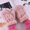Sweet Cute Girls Women Thicken Bear Gloves Plush Gloves Warm Mittens Full Finger