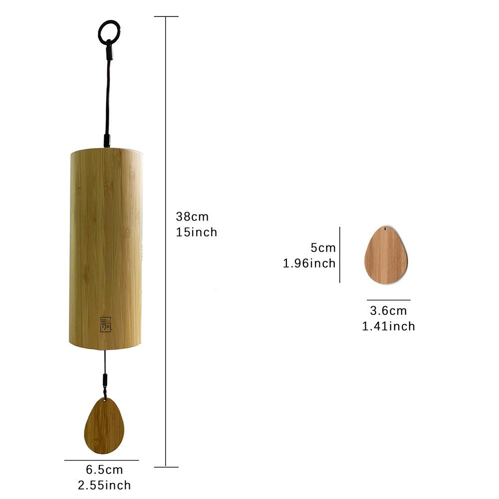 Japanese Style Handheld Retro Bamboo Chord Wind Chimes Musical Poetry Singing Wind Chimes Search for the Wind Harmonic Bell