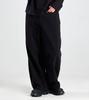 Beoteunseoul Vintage Work Rivet Volume Curved Cotton Pants (Black)