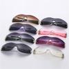New Fashion Oversized Rimless Y2K Sunglasses Women Men Trendy Wrap Around Sun Glass Punk One Piece Goggles Sports Shades Eyewear