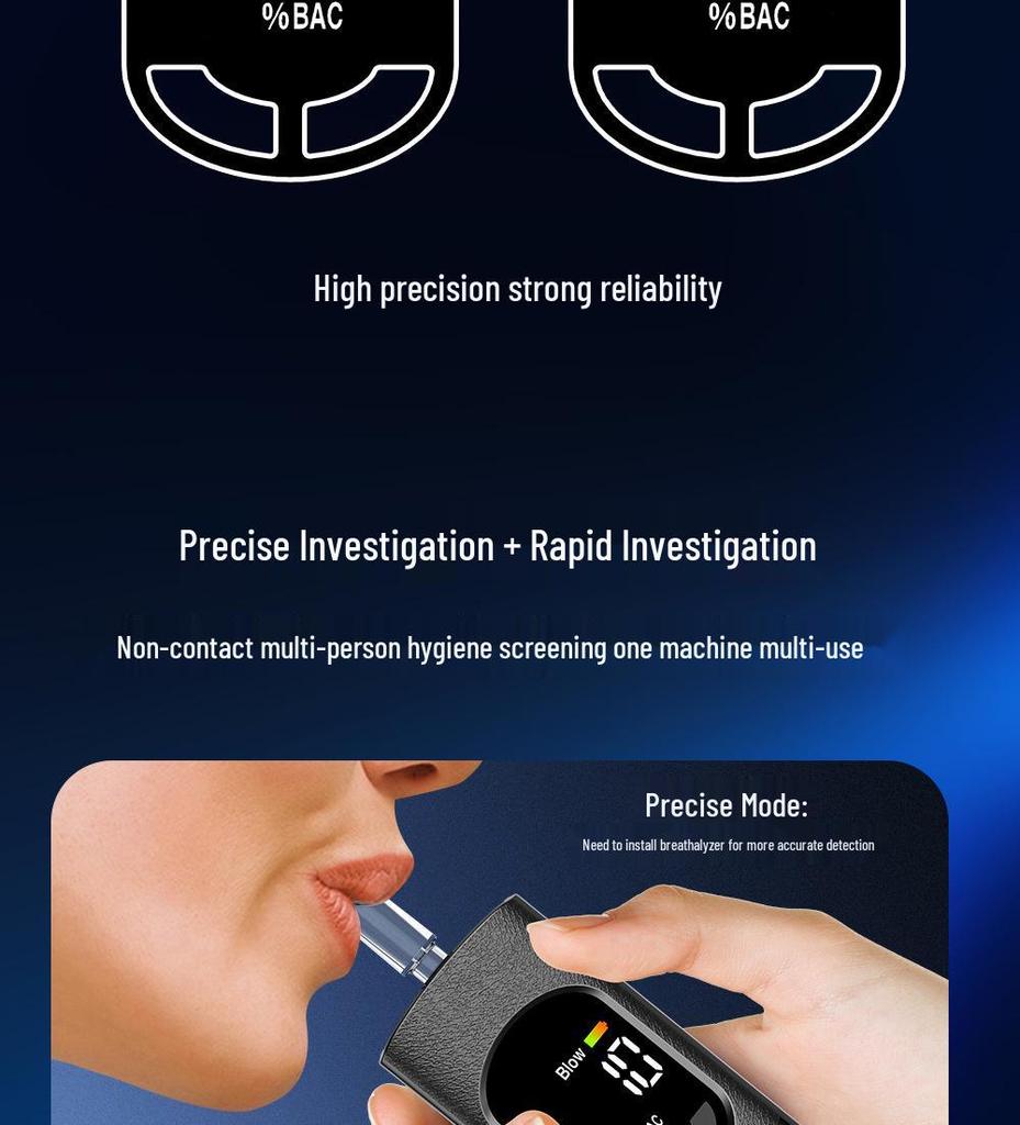 Portable High-Precision Breathalyzer for Home Use