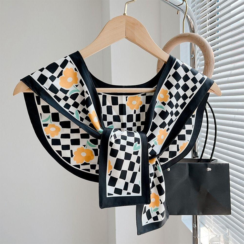 Fashion Scarf Accessories Clothing Accessories Small Shawls Printing Korean Style Scarves Female Shawl Printed Scarf Silk Scarf