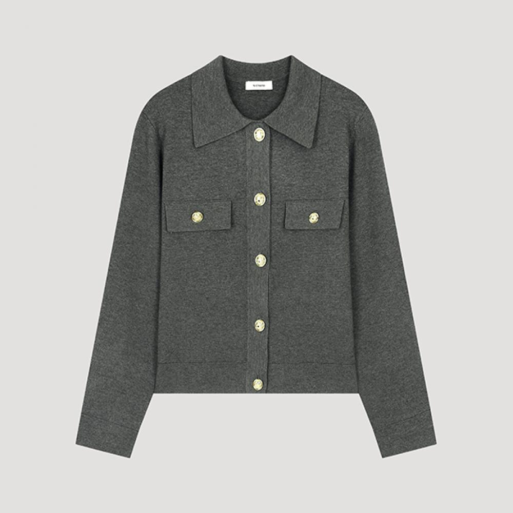 

She S miSS Вязаный кардиган с карманом-клапаном SSkcdo31030 Mg MELANGE GRAY/55