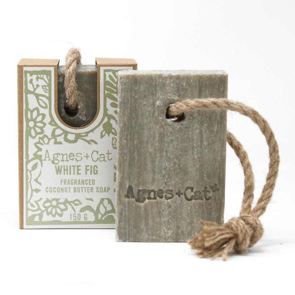 2x Soap On a Rope White Fig Coconut Butter