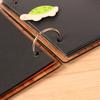 DIY Photo Album Wood Cover Anniversary Scrapbook 6 Inches Self-Adhesive Picture Book Vintage Heart