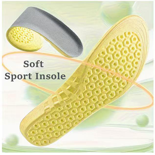 Stepping-on-Air Mugwort Deodorizing Insoles: Super Soft, Shock-Absorbing Cushion for Men and Women, Relieve Foot Pain and Tiredness from Long Standing
