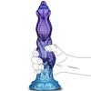Alien Dildo Simulation Wolf Dog Penis Mixed Color Silicone Anal Plug Female Sex Toy Manual Masturbator