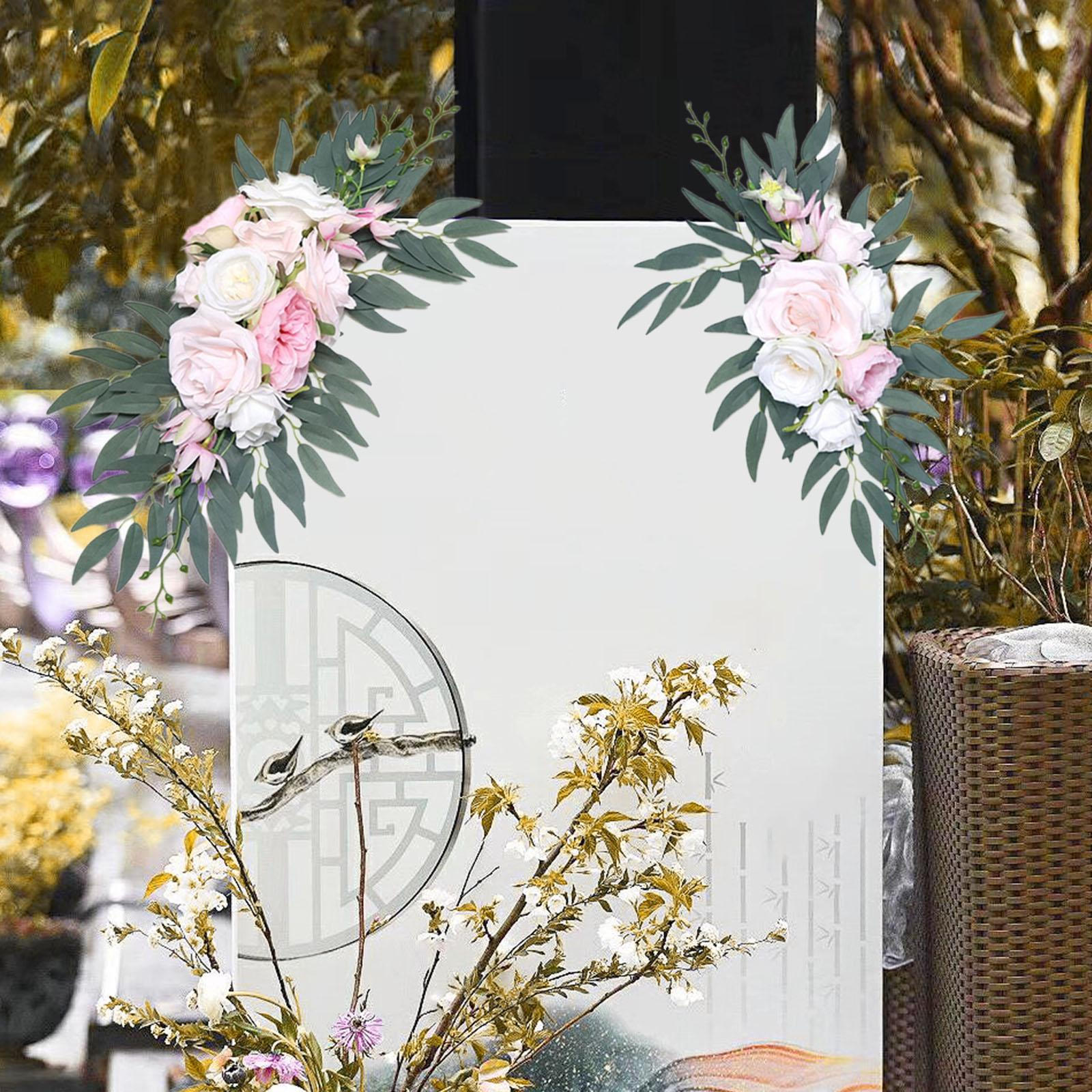 

Свадебная арка с цветами, угловой цветочный ряд, декор, подвесная цветочная гирлянда для входной двери для Pink