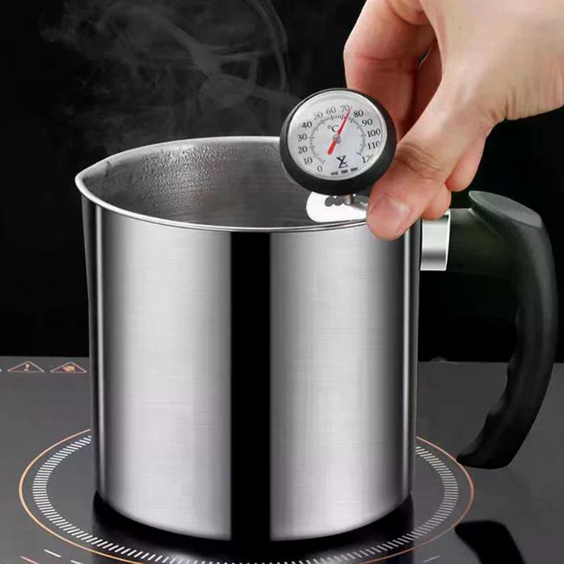Durable Stainless Steel Oil Pot With Built-in Filter - Easy To Invert Design, Leak-proof And Convenient Kitchen And Restaurant