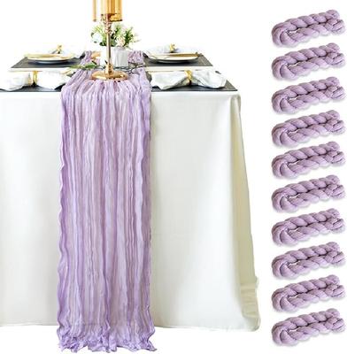10 Stück Käsetuch Tischläufer Rustikaler Läufer für Hochzeitsdekor Bogen Drapieren Braut Baby Shower Geburtstag Urlaub Party Urlaub
